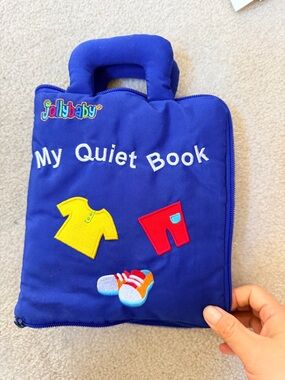 Jollybaby My Quiet Book - Royal Blue Soft Fabric Activity Book